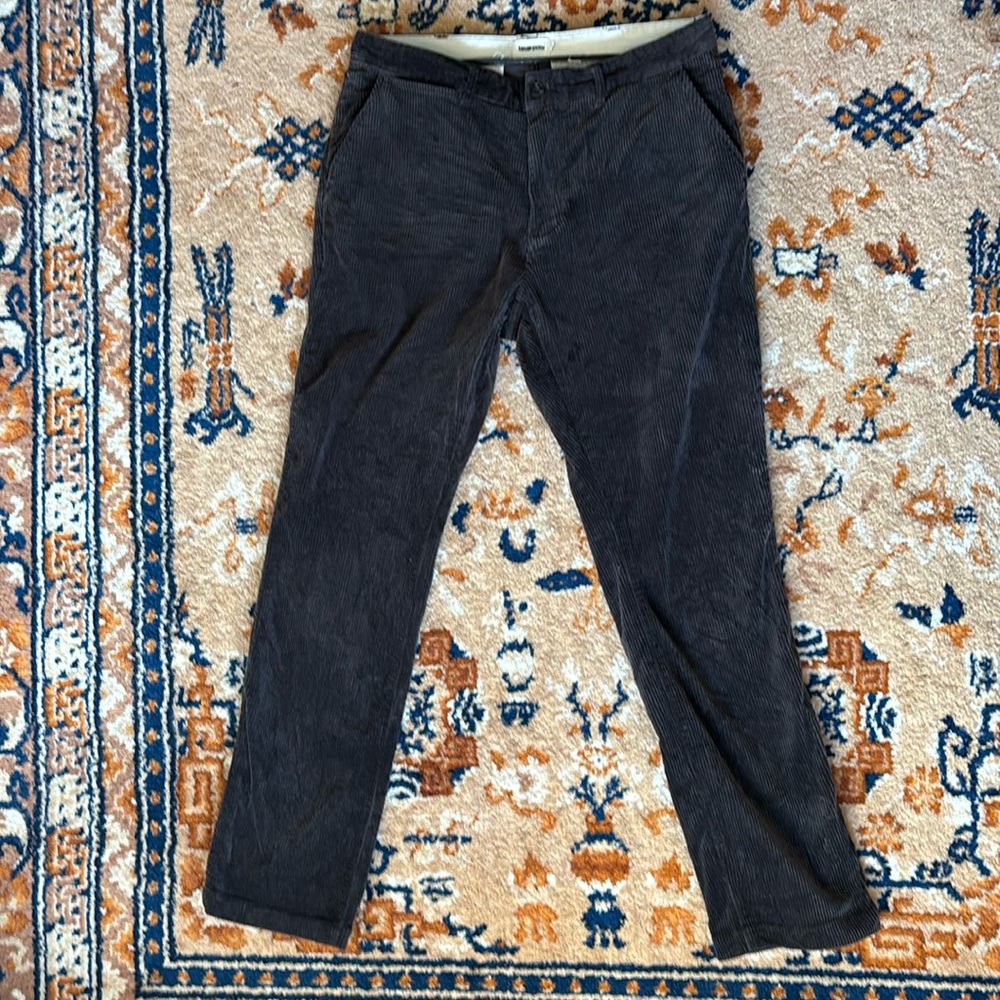 Taylor Stitch Foundation Espresso Brown Corduroy Pants Democratic 35x34